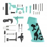 AR-15 Lower Parts Kit w/ Cerakote Robins Egg Camo Grip (SAFETY OPTION)